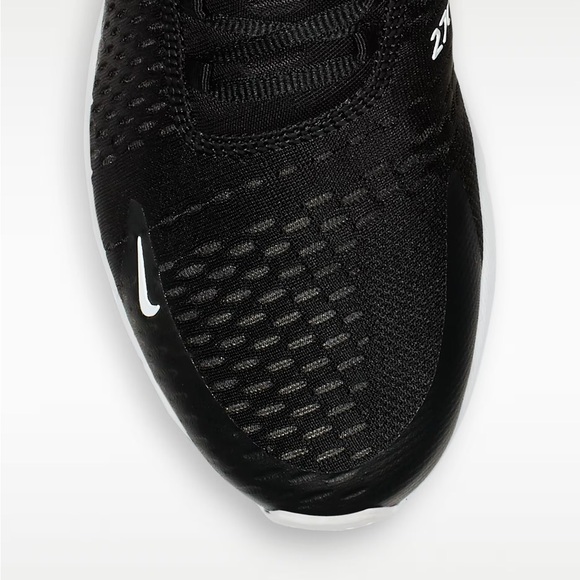 Nike Air Max 270 Black and White Athletic Shoes - Picture 6 of 6
